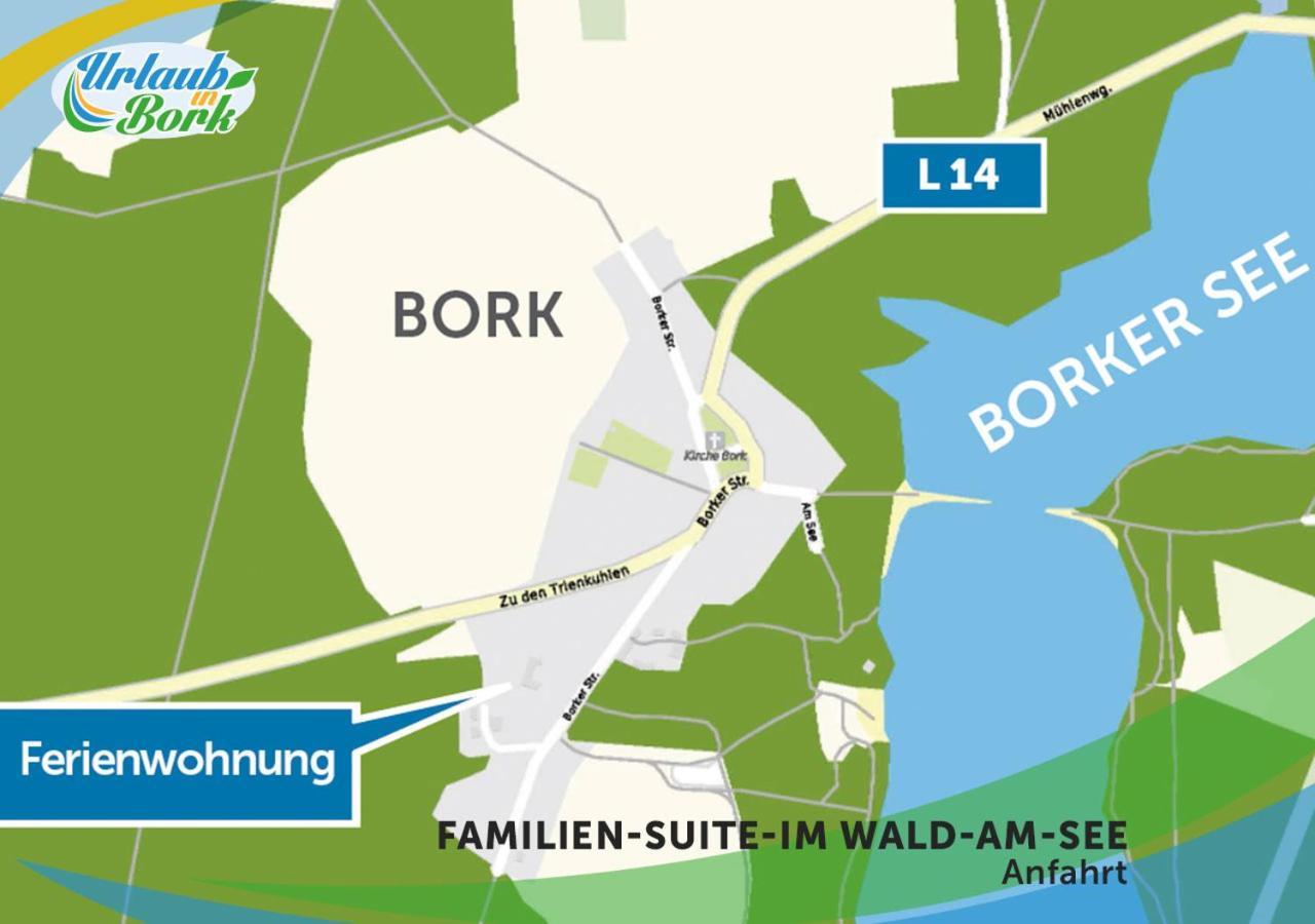 Bork Familien-Suite-Im-Wald-Am-See מראה חיצוני תמונה